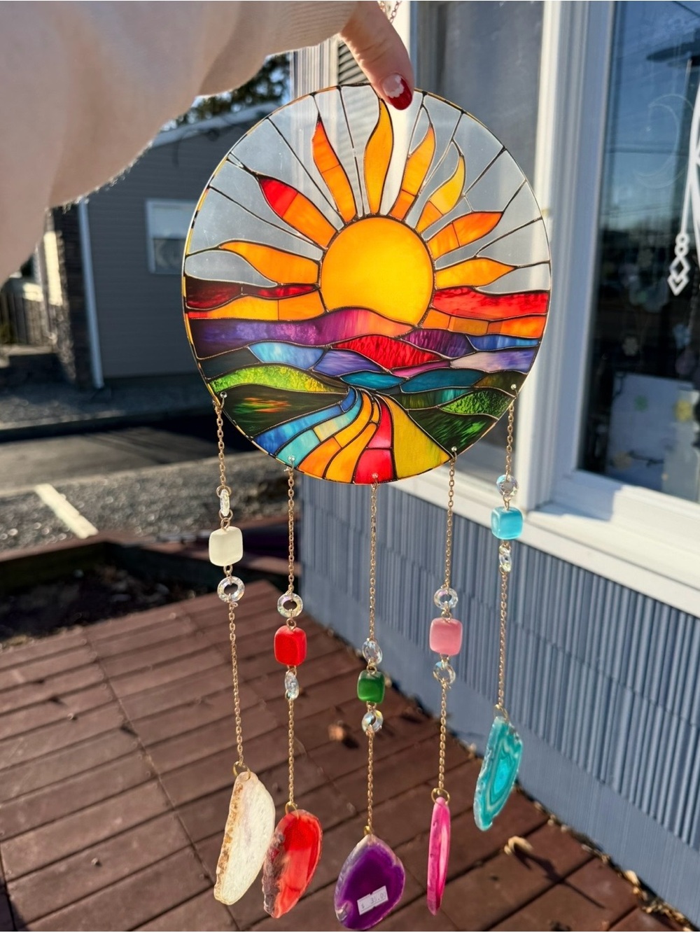 Resin sun catcher chime